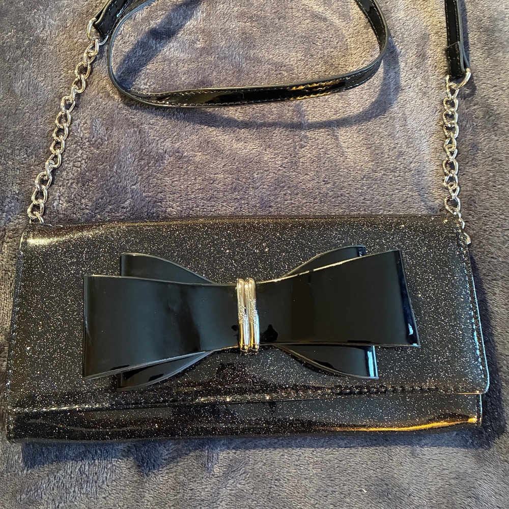 Betsey Johnson Sparkle Bow Purse